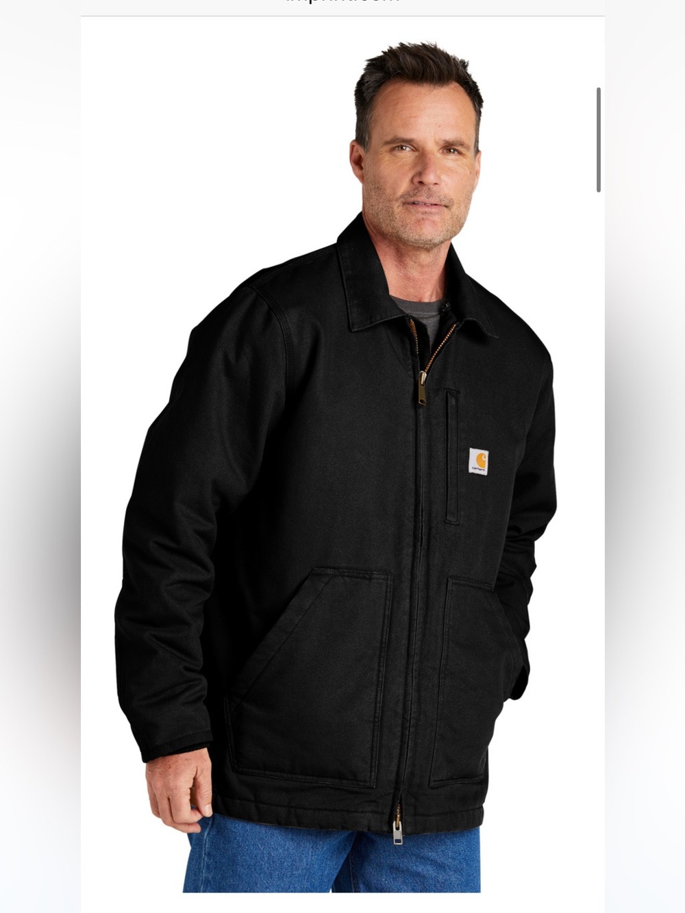 Carhartt Black Men’s Sherpa-Lined Work Jacket